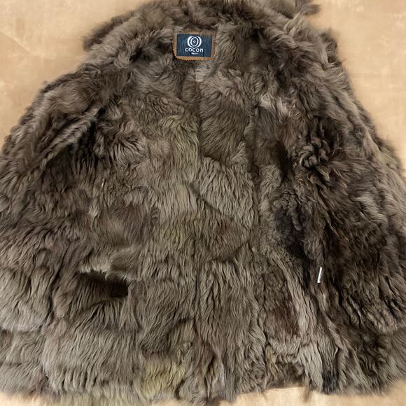 Genuine Shearling Sheepskin Patchwork Penny Lane Leather Coat fits S-M - Picture 7 of 13